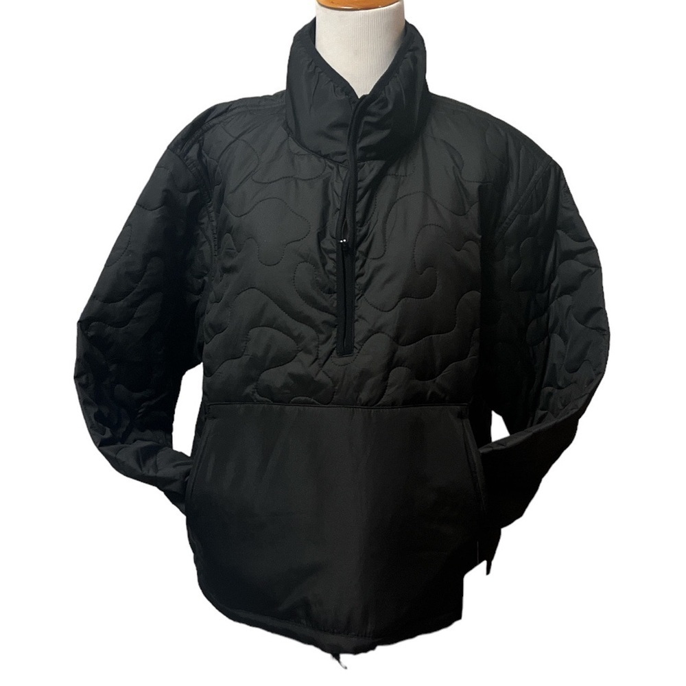 Layers brand, quick dry, black, quarter zip, kangaroo pocket jacket, large, new